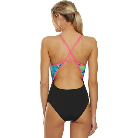 Michael Phelps Chlorine Resistant Racer Back One Piece Swimsuit Fusion Rebel 28 - Picture 2 of 4
